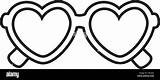 Heart Sunglasses Cartoon Vector Alamy Shape Graphic Icon Illustration sketch template