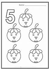 Number Coloring Pages Fruit Worksheets Preschool Numbers Toddler Kindergarten Fruits sketch template