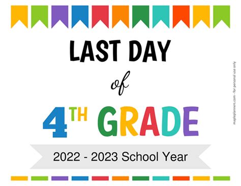 day   grade school sign printable