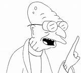 Futurama Professor Coloring Drones Hubert Farnsworth Game Pages Coloriages sketch template