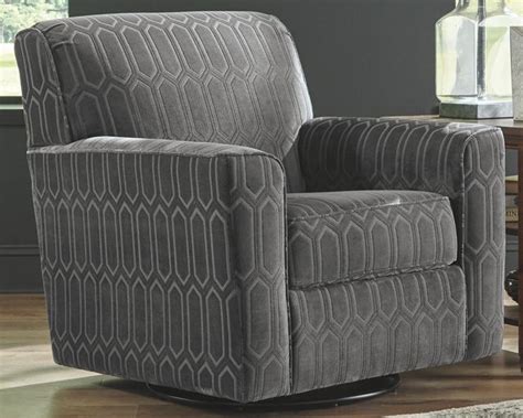 signature design by ashley® zarina graphite swivel accent chair top