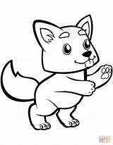 Wolf Coloring Baby Pages Cute Wolves Kids Animals Printable Animal Easy Drawing Draw Preschool Cartoon sketch template
