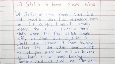 write  short essay   stitch  time saves  essay writing