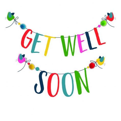 Get Well Soon Pom Pom Range Contemporary Get Well Card