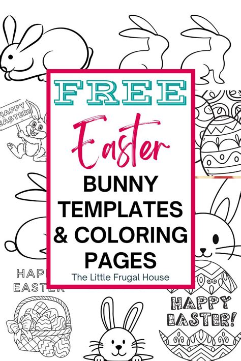 printable easter bunny templates  coloring pages