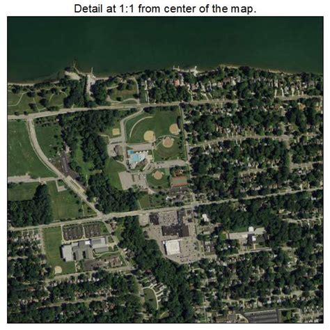 aerial photography map  bay village  ohio