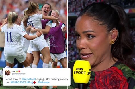 Alex Scott Breaks Down In Tears On Live Tv As She Celebrates England