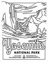 Yosemite National Landmark sketch template