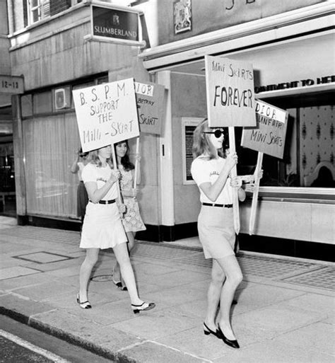 hemline miniskirt protests mini skirts london girls supportive