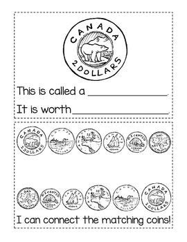 canadian money coins student activity booklet   pages