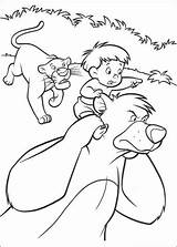 Balu Baghira Ausmalbild Baloo Bagheera Coloring Laufen Jungen Dschungelbuch Selva Colorare Mowgli Dibujos Disegni Kleurplaat Ausdrucken sketch template