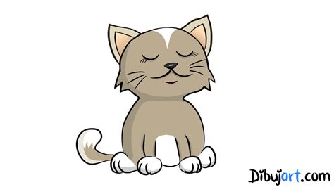 dibujo de una gata muy tierna paso  paso dibujartcom