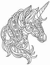 Boho Coloring Pages Bohemian Unicorn Printable Getcolorings sketch template
