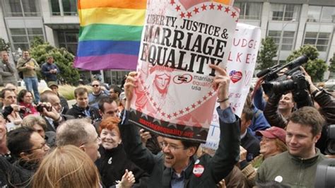 california judge rejects same sex marriage ban cbc news
