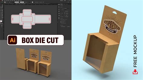 box die cut template design  adobe illustrator cc youtube