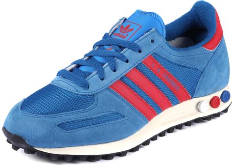 adidas la trainer shoes blue red