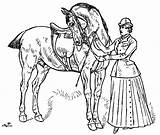 Horse Coloring Pages Dressage Template Horsemanship sketch template