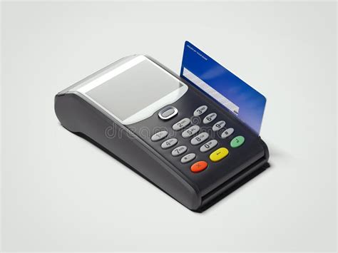 pos portable credit card machine  credit card  rendering stock