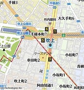 Image result for 愛知県名古屋市千種区吹上. Size: 174 x 185. Source: www.mapion.co.jp