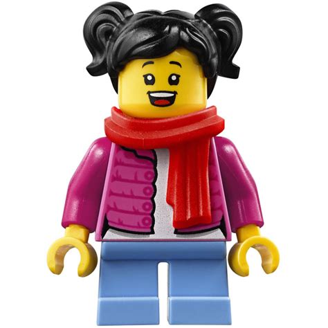 lego girl  dark pink jacket minifigure brick owl lego marketplace