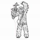 Chewbacca Wars Illusion Lamp Vectorified sketch template