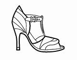 High Heel Coloring Shoe Uncovered Tip Heels Pages Shoes Fashion Coloringcrew Comments sketch template