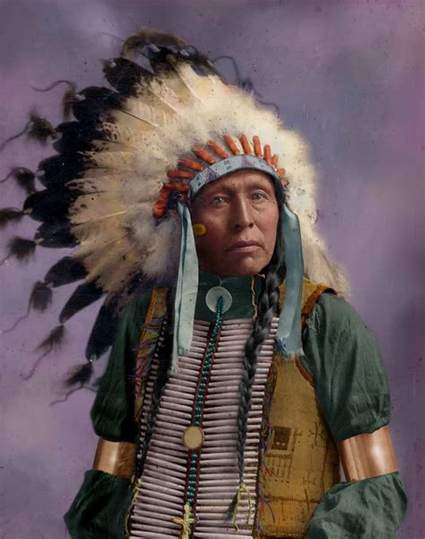 colors   bygone era colorized native american indian circa