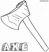 Axe Designlooter Printable Colorings sketch template