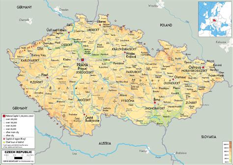 ceska mesta map ceske mest zemljevid vzhodni evropi evropa