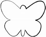 Outlines Simple Clipart Butterfly Butterflies Clipartmag Coloring sketch template