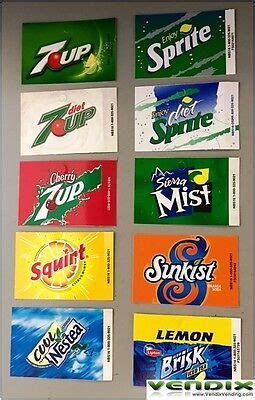 pick  flavor tab strips big label coke pepsi soda vending machine vendo dixie  picclick