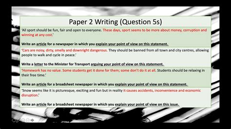aqa paper  question  examples snow questions  paper  aqa gcse