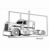 Semi Drawing Trucks Wheeler 18 Peterbilt Truck Coloring Pages Custom Big 379 Clipart Drawings Adult Cool Winding Everyday Tattoo Instagram sketch template