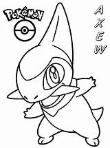 Coloring Pokemon Axew Pages Clipart Print Library Books Popular sketch template