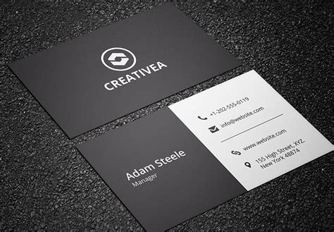 black white business card bundle graphic pick