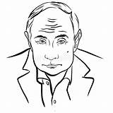 Putin Vladimir Federation Russian sketch template