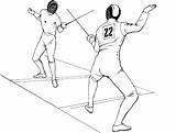 Esgrima Fencing Fencer Onlinecoloringpages sketch template
