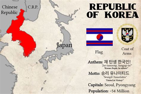 unified republic  korea  rimaginarymaps