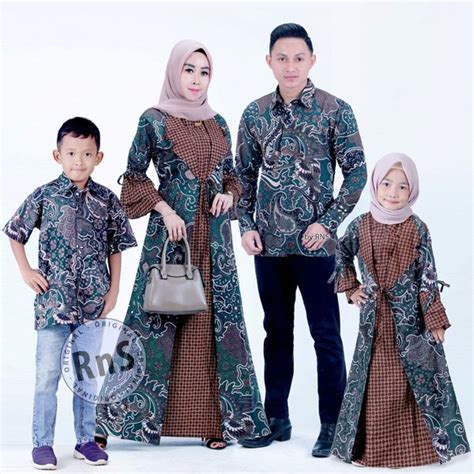 Jual Gamis Batik Wanita Couple Baju Syari Sarimbit Fashion Keluarga