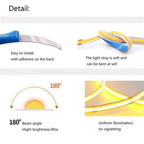 wiredc mm  led strip light ledsm soft flexible tape led light bar