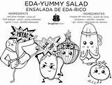 Coloring Bites Yummy Brighter Corner Kids Eda Salad Sheet Outlooks Choices Brighterbites Doodle Sheets sketch template