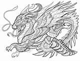 Coloring Creatures Pages Mythical Mythological Print Dragon sketch template