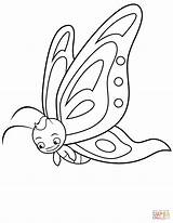 Coloring Boy Butterfly Cute Pages Drawing sketch template