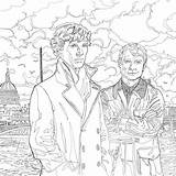 Coloring Geeky Adults Book Sherlock Fans Books Pages Doctor Who Cumberbatch Ve sketch template