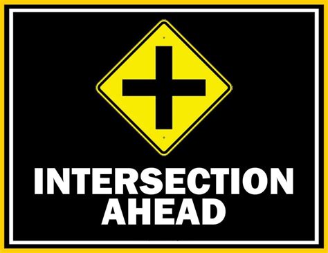 printable intersection  sign