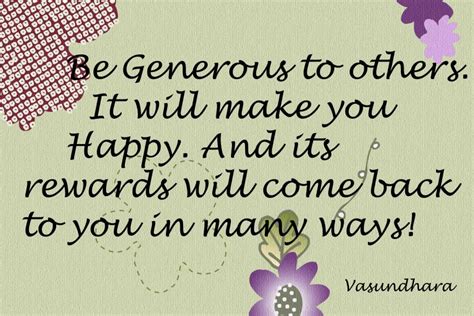 generous  pay    ways vasundhara