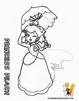 Coloring Peach Mario Princess Pages Trend sketch template