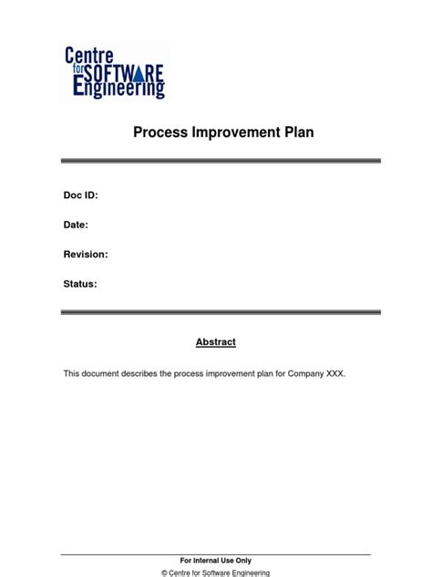 sample process improvement plan quality assurance risk management