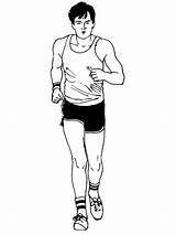 Bieganie Maraton Coloriage Coureur Marathon Kolorowanka Postać sketch template