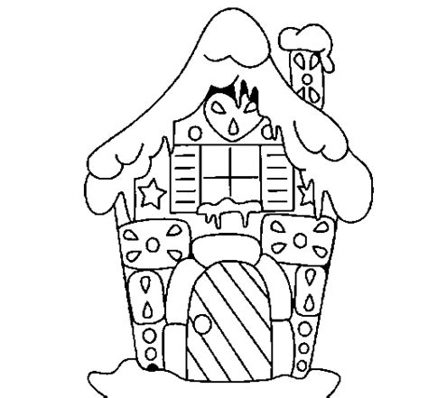 gingerbread house colored page  christmas coloring pages coloring